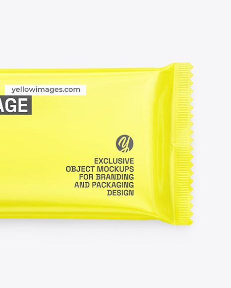 Glossy Snack Package Mockup