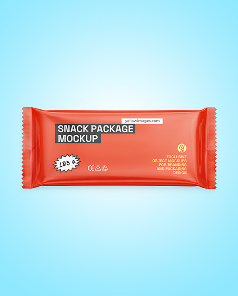 Glossy Snack Package Mockup