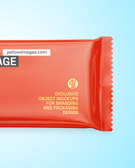 Glossy Snack Package Mockup