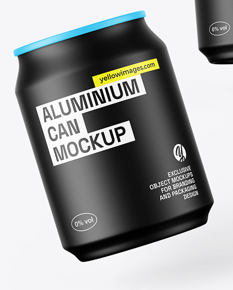 Three Matte Cans Finish Mockup