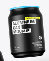 Three Matte Cans Finish Mockup