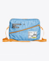 Denim Crossbody Bag Mockup - Front View