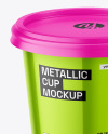 Glossy Metallic Cup Mockup