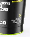 Glossy Metallic Cup Mockup