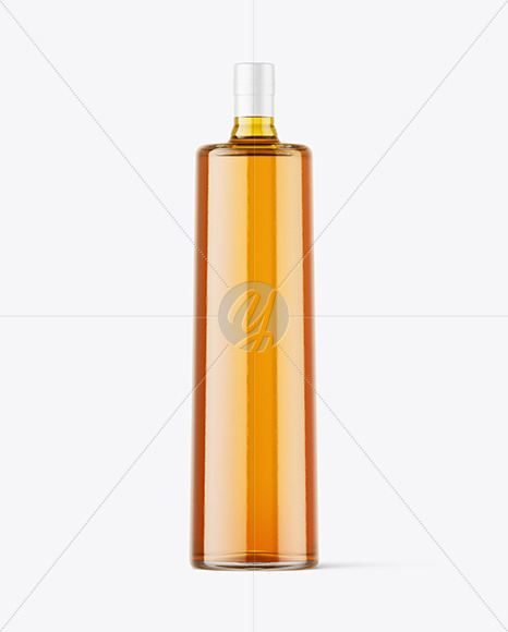 Clear Glass Whiskey Bottle Mockup