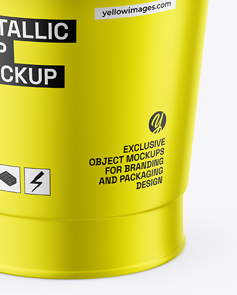 Matte Metallic Cup Mockup