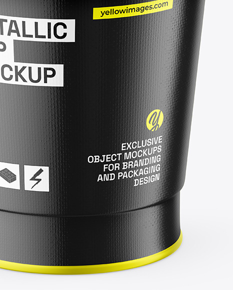 Matte Metallic Cup Mockup