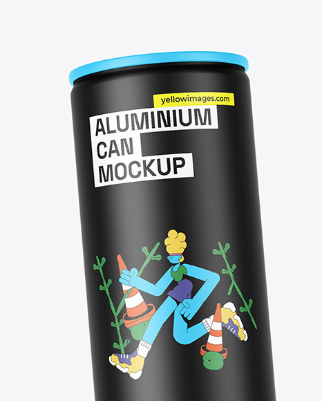 Three Matte Cans Mockup