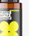 Amber Plastic Bottle Mockup