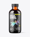 4oz Amber Glass Boston Bottle Mockup