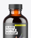 4oz Amber Glass Boston Bottle Mockup