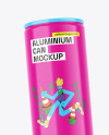 Three Glossy Cans Mockup