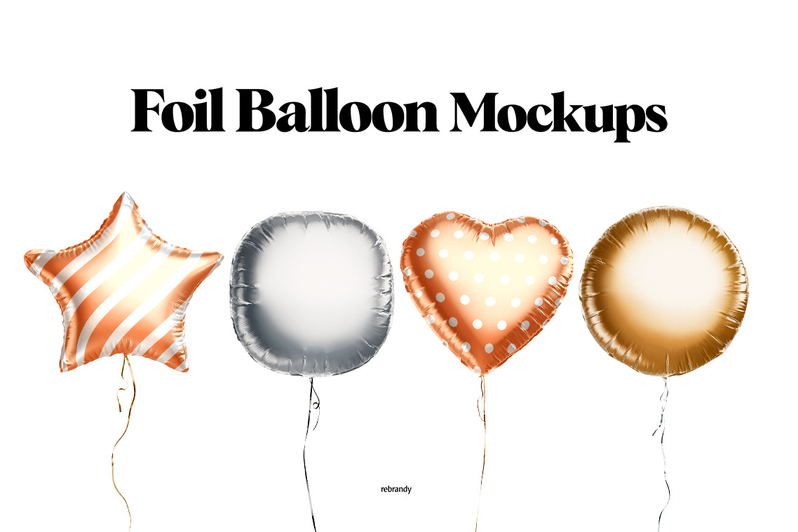 Foil Balloon Mockups