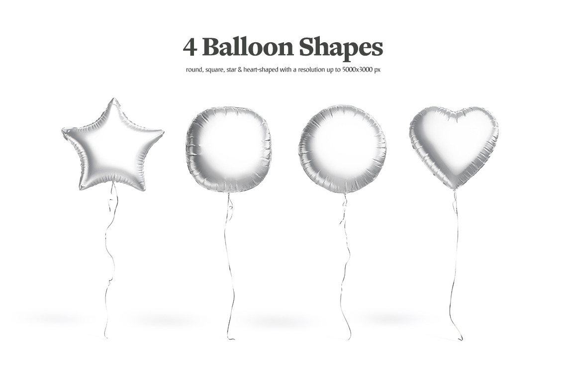 Foil Balloon Mockups Foil Balloon Mockups