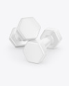 Two Glossy Dumbbells Mockup