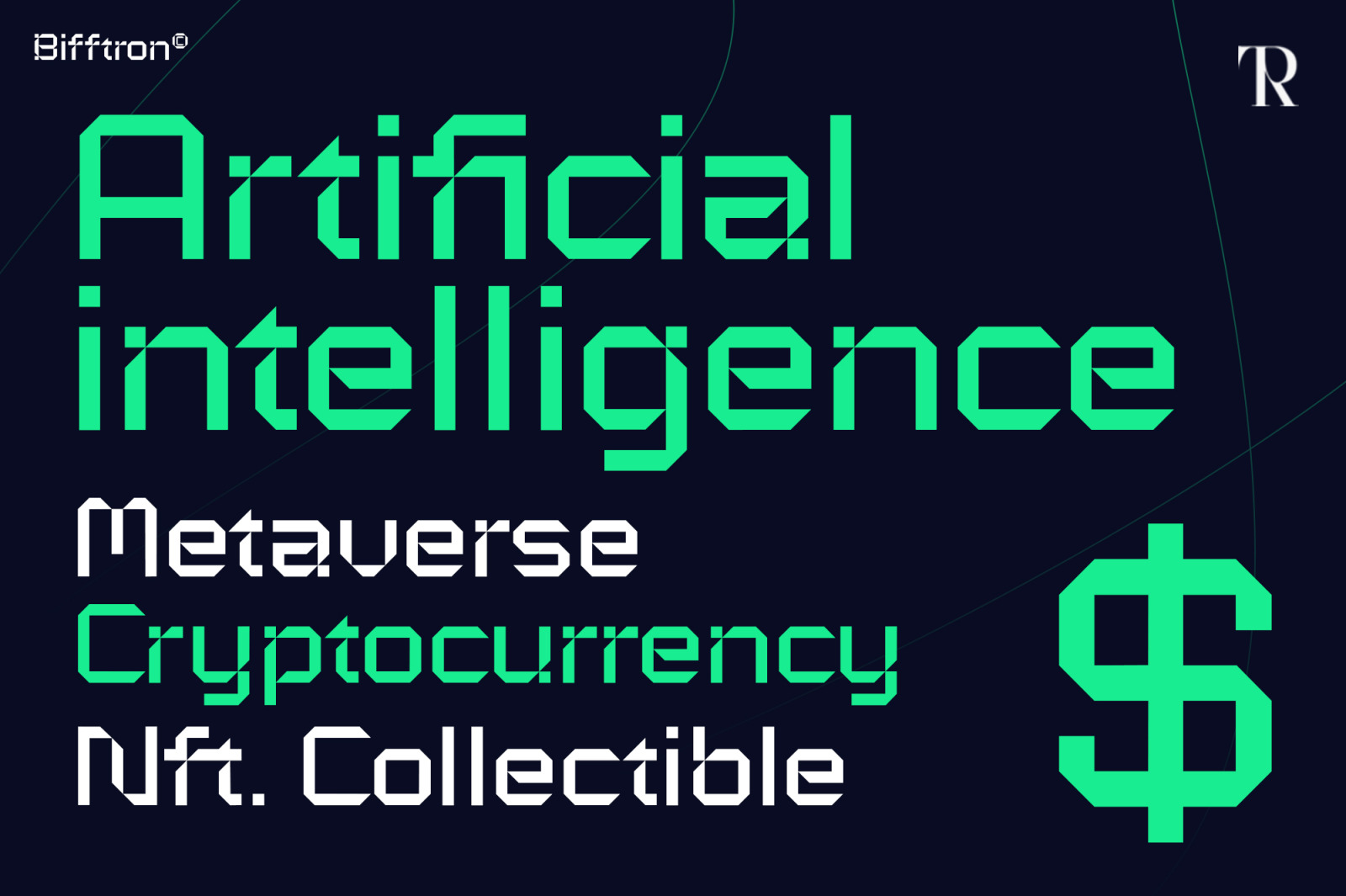 Bifftron - Techno Font Bifftron - Techno Font