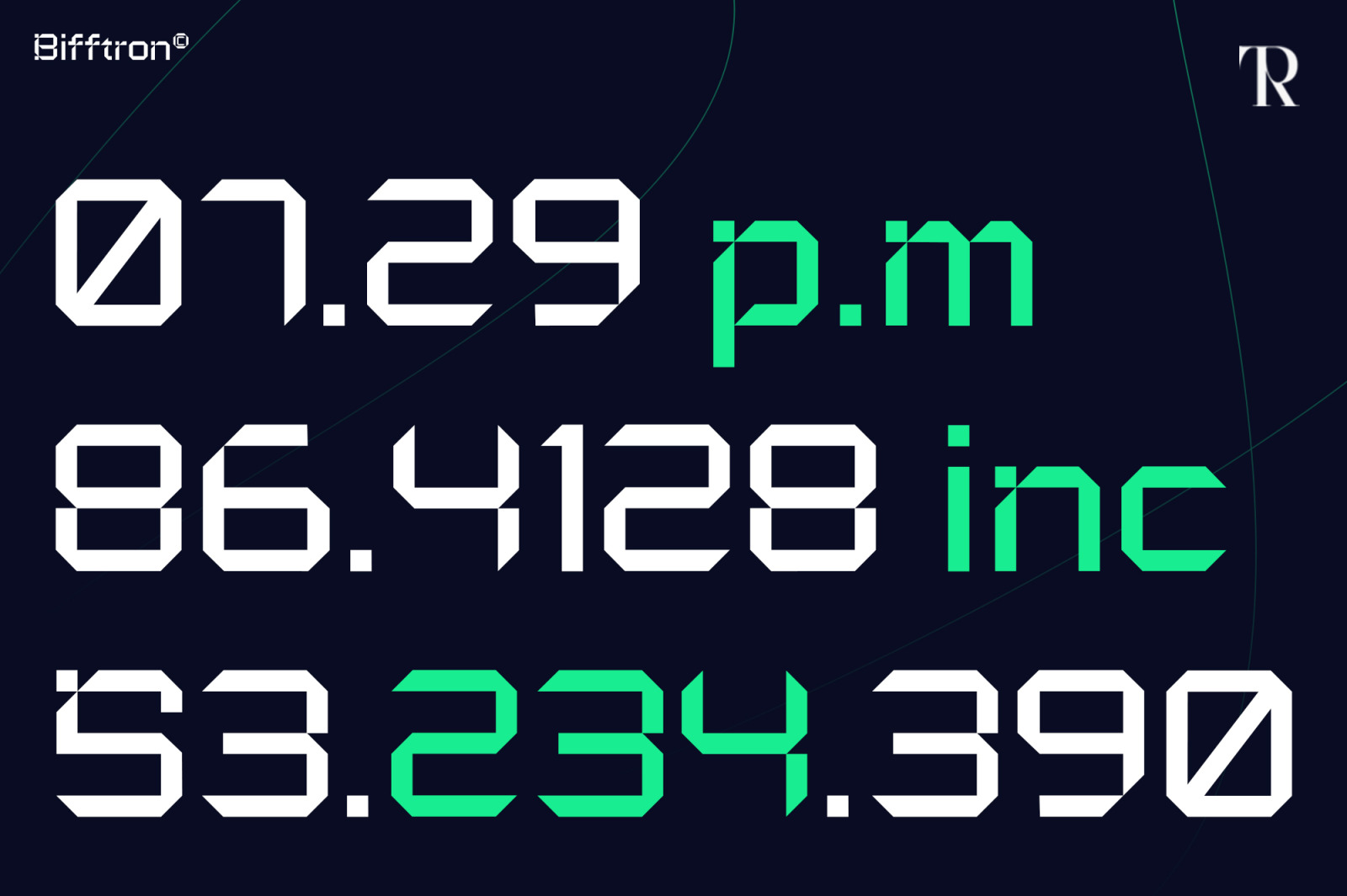 Bifftron - Techno Font Bifftron - Techno Font