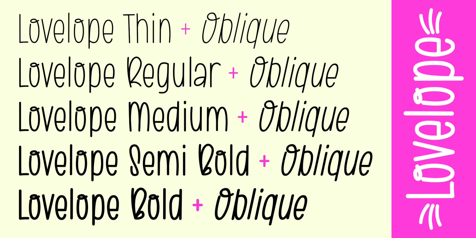 Lovelope Font Family Lovelope Font Family