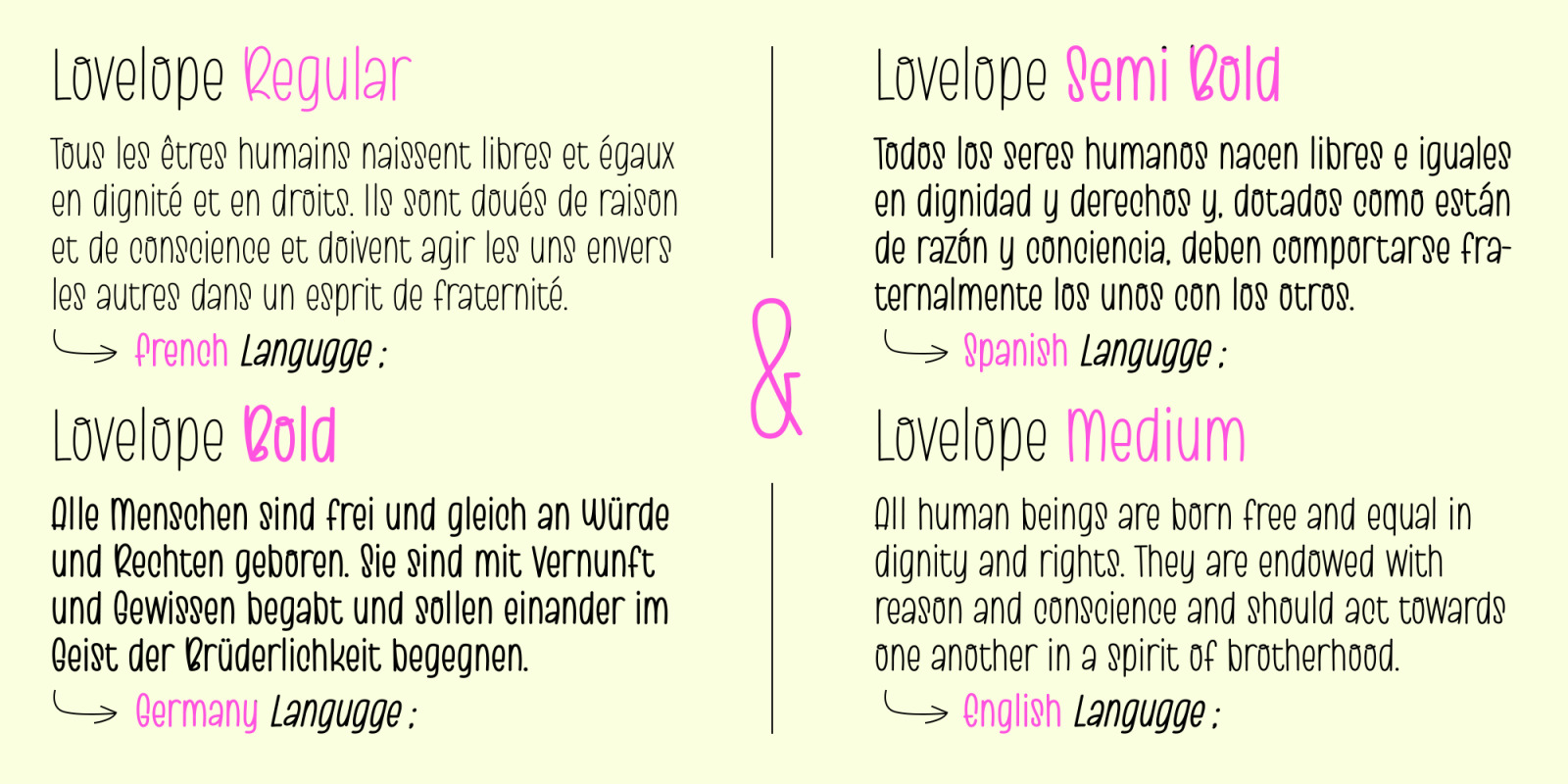Lovelope Font Family Lovelope Font Family