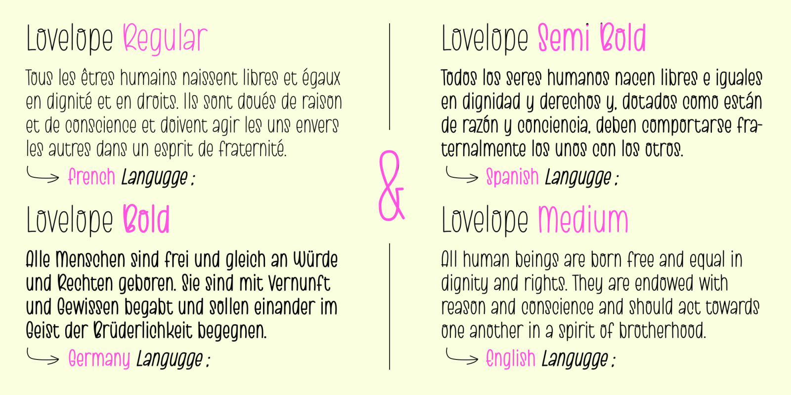 Lovelope Font Family