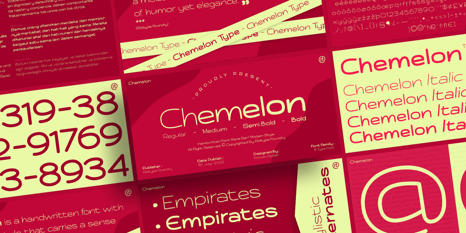 Chemelon Font Family