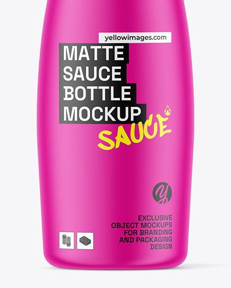 Matte Sauce Bottle Mockup