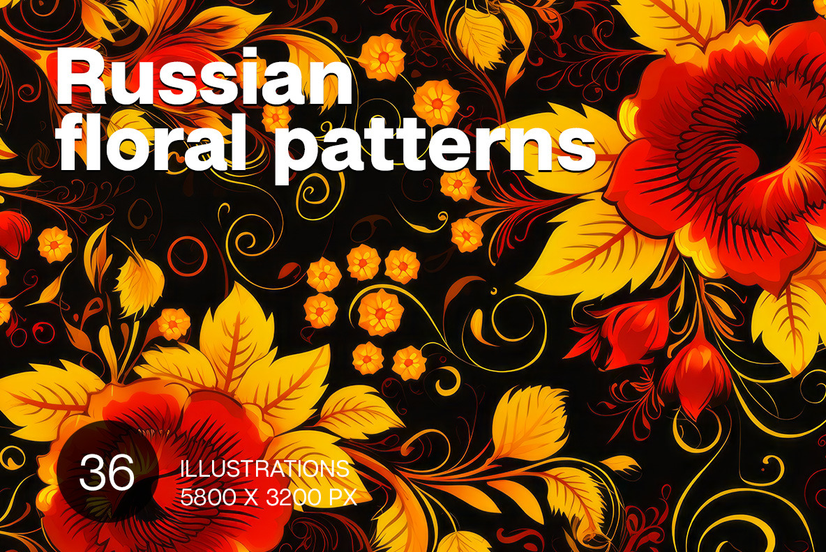 Russian floral patterns