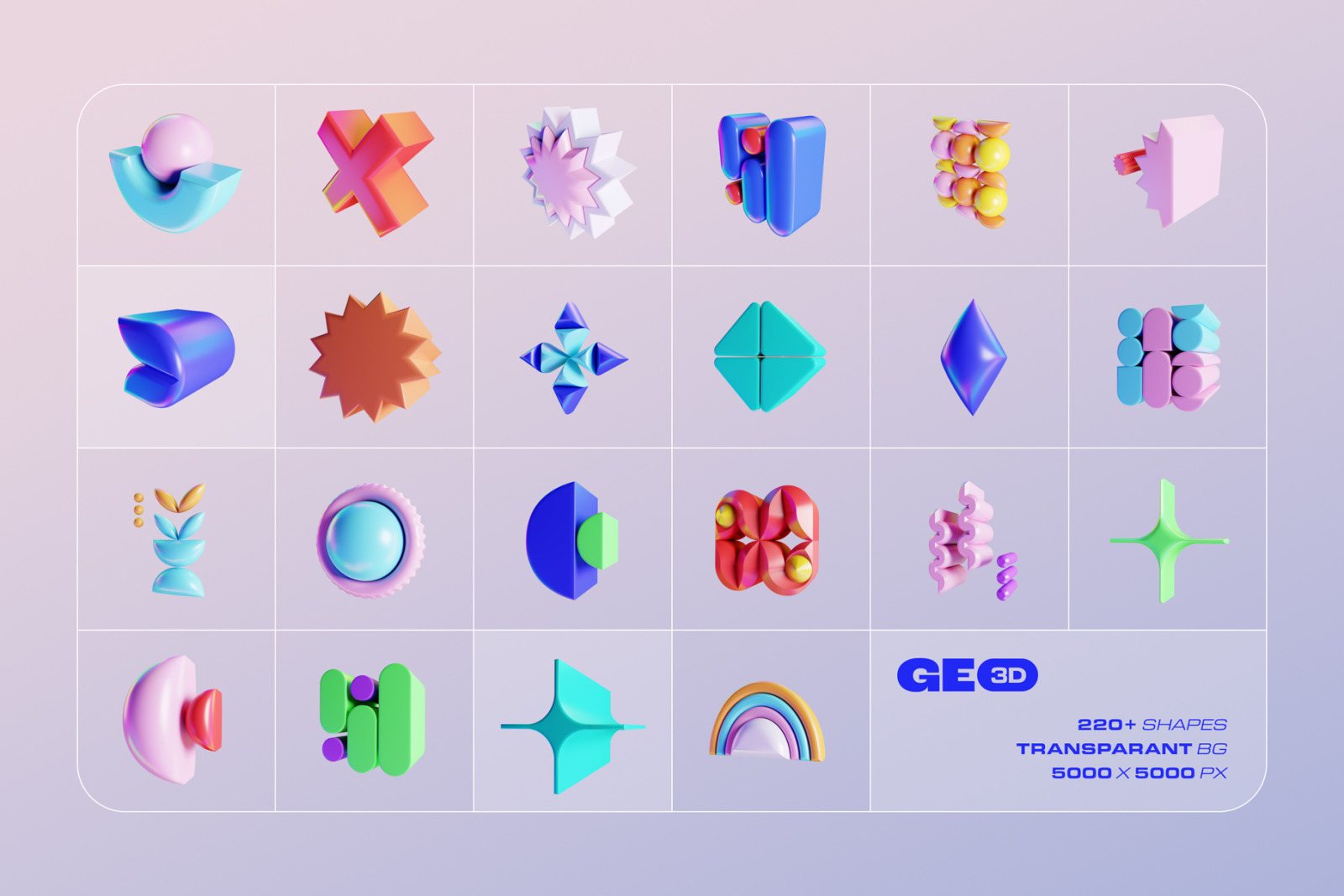 GEO/3D 220+ Colorful Objects GEO/3D 220+ Colorful Objects