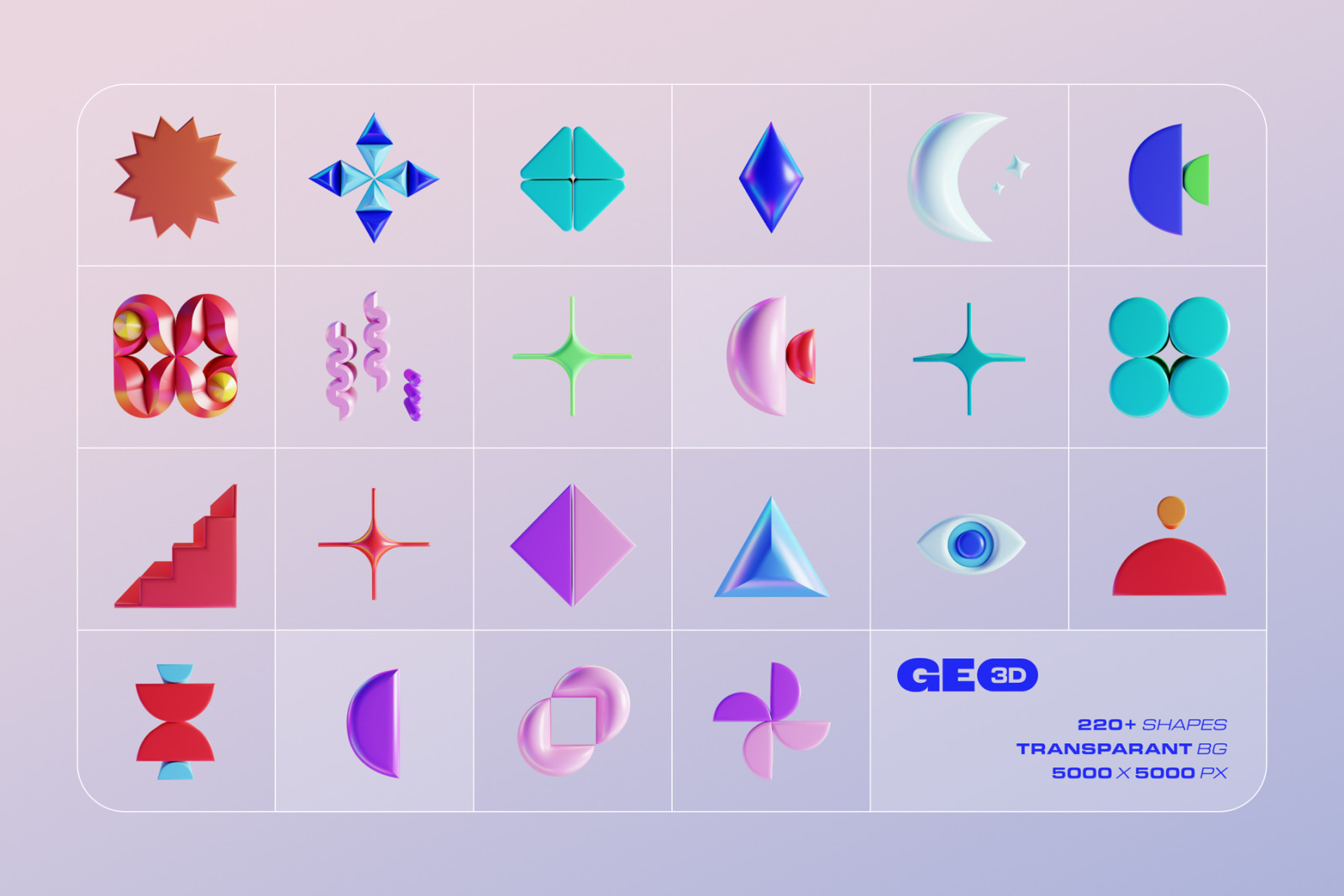 GEO/3D 220+ Colorful Objects GEO/3D 220+ Colorful Objects