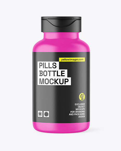 Matte Pills Bottle Mockup