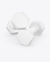 Two Matte Dumbbells Mockup
