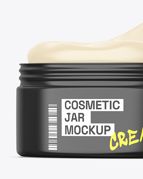 Glossy Cosmetic Jar Mockup