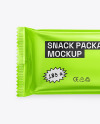 Glossy Metallic Snack Package Mockup