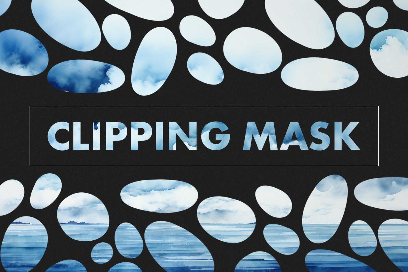 Blue Watercolor Seascape Texture Pack Blue Watercolor Seascape Texture Pack