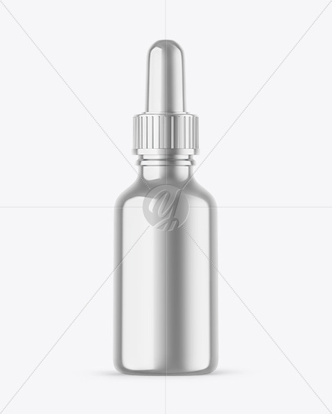 Metallic Dropper Bottle Mockup