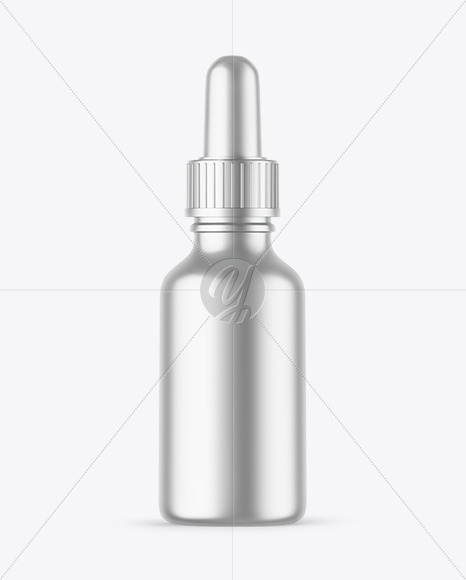 Matte Metallic Dropper Bottle Mockup