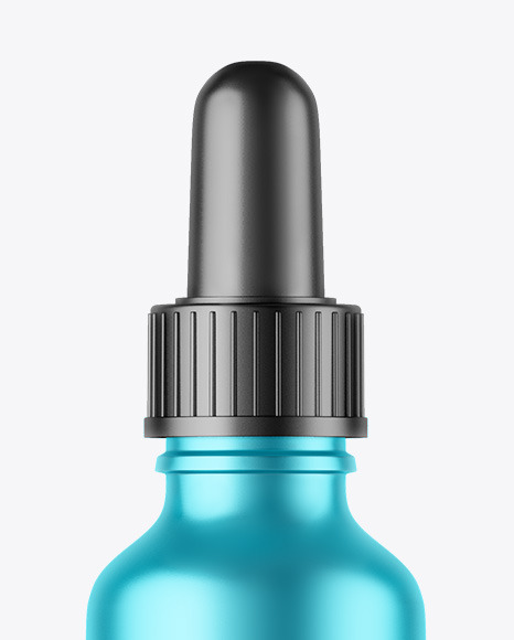 Matte Metallic Dropper Bottle Mockup