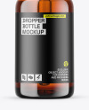 Amber Glass Dropper Bottle Mockup