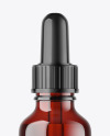 Dark Amber Glass Dropper Bottle Mockup