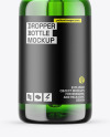 Green Glass Dropper Bottle Mockup