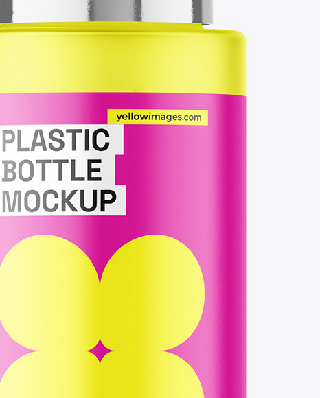 Frosted Plastic Bottle Mockup