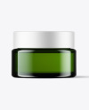 15ml Green Glass Jar Mockup