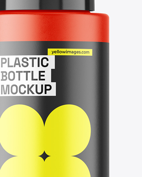 Matte Plastic Bottle Mockup