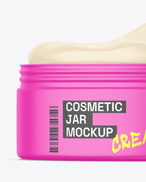 Matte Cosmetic Jar Mockup