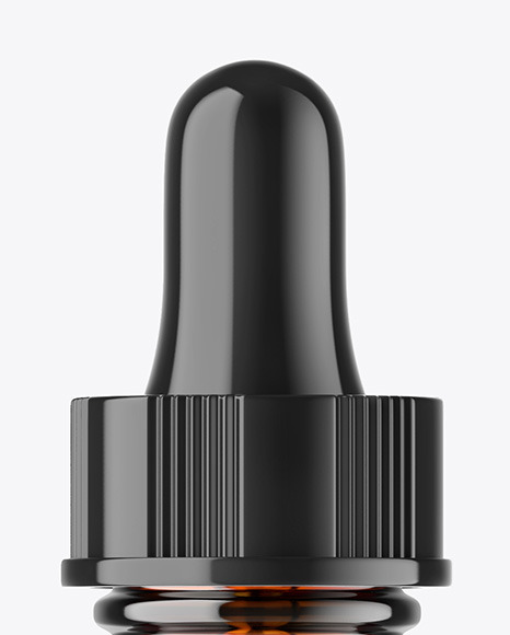 Amber Glass Dropper Bottle Mockup