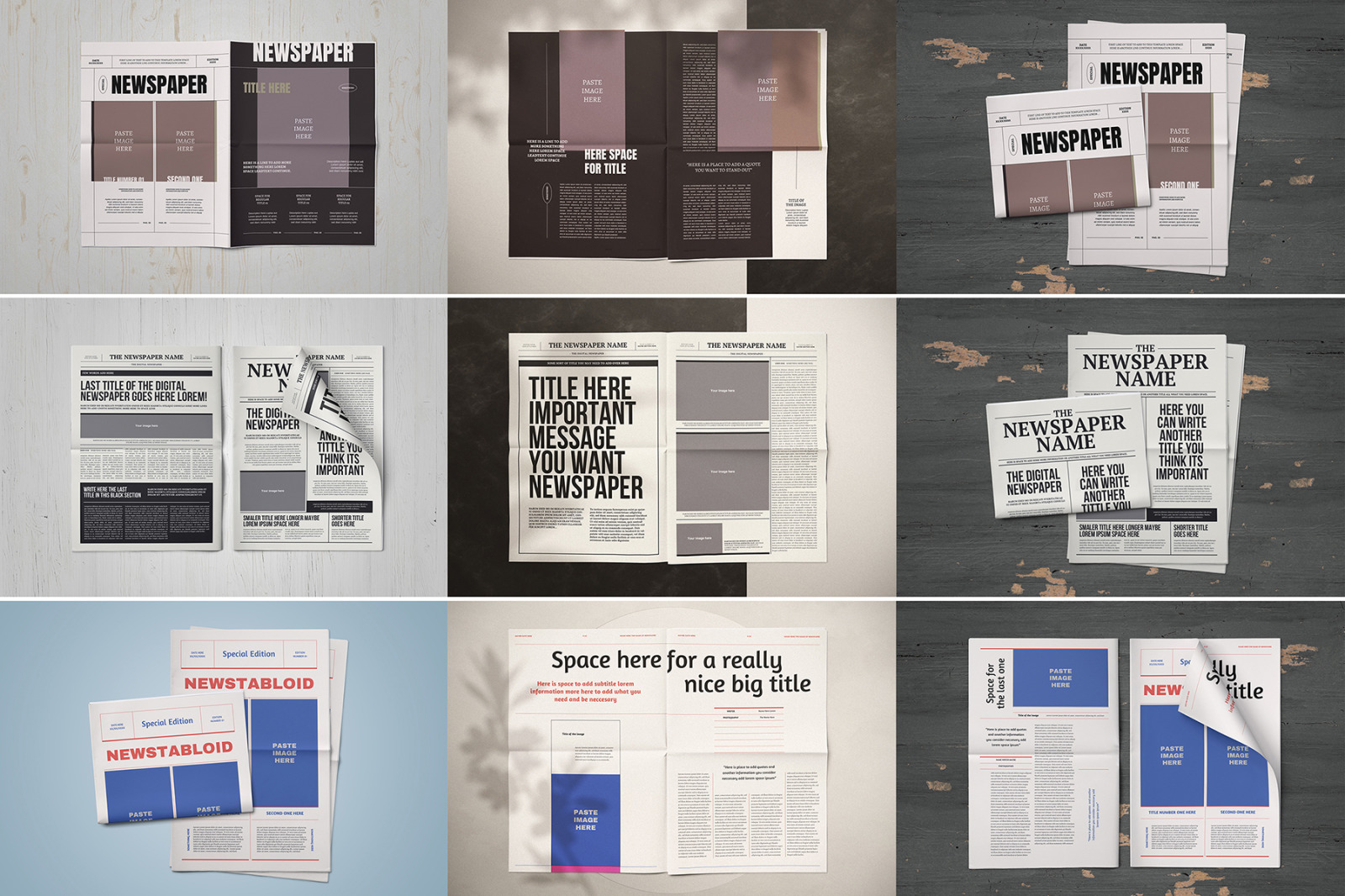 Newspaper Quick Illustrator Pages Templates