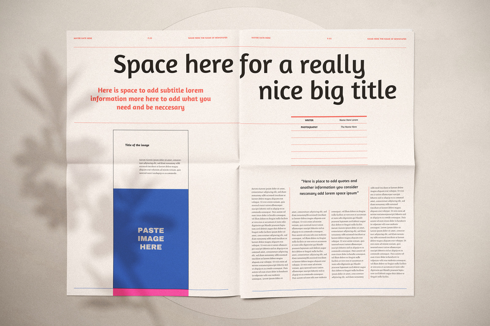 Newspaper Quick Illustrator Pages Templates