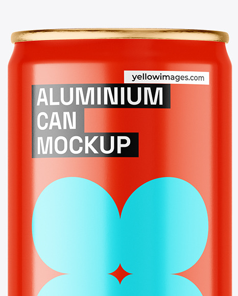 Glossy Drink Can Mockup