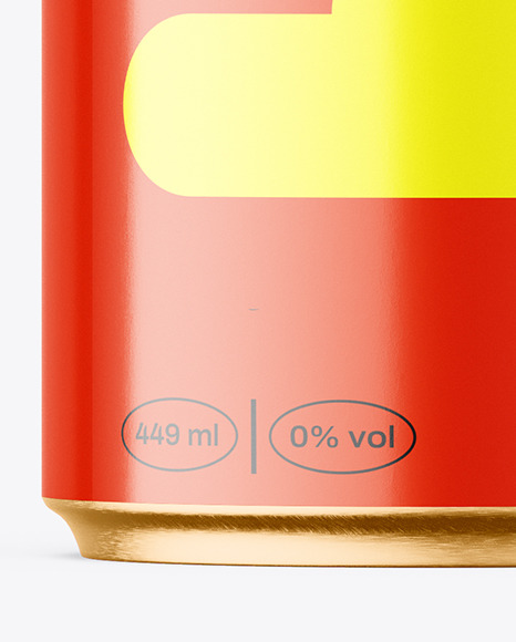 Glossy Drink Can Mockup