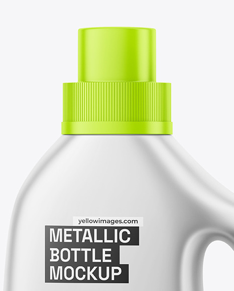 Matte Metallic Detergent Bottle Mockup